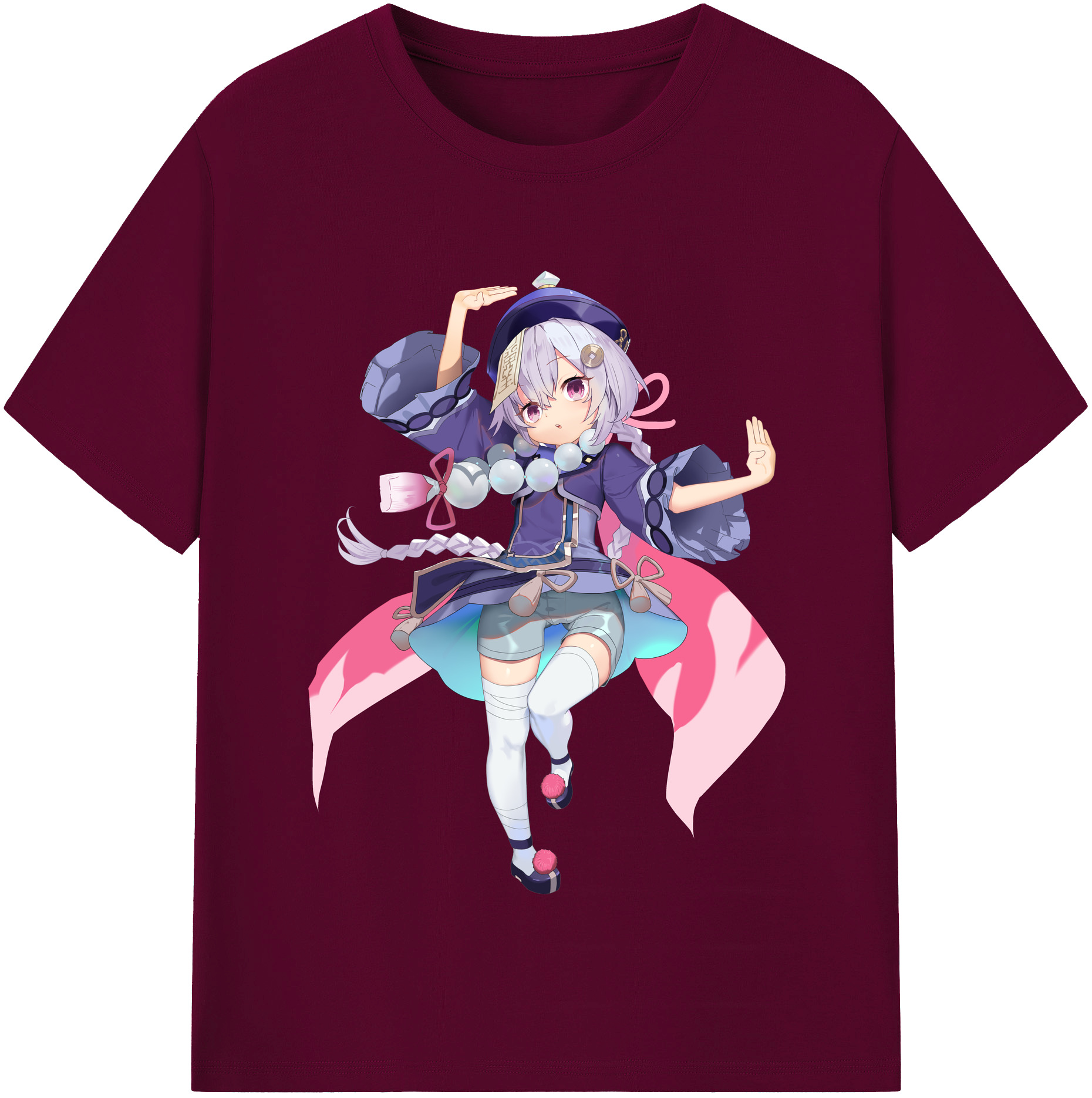げんし神 七七 なな  genshin Nana レディースカジュアルプリントTシャツ（綿100％）